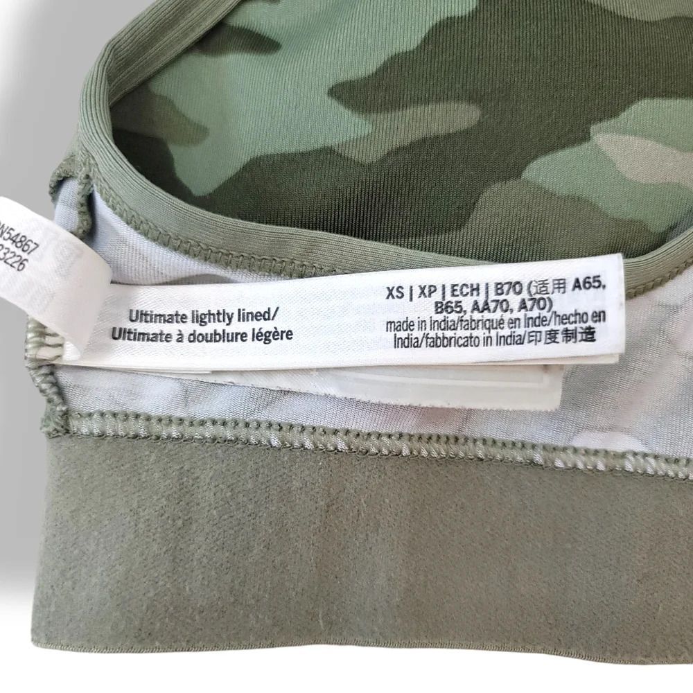 Victoria Secret Pink Ultimate Lightly Lined Camo Army Green Bra Bralette Size XS - Picture 10 of 15